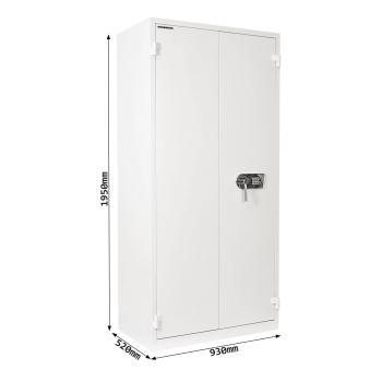 Preview: Rottner Stahlbüroschrank Office 3 Premium Elektronikschloss lichtgrau T05034